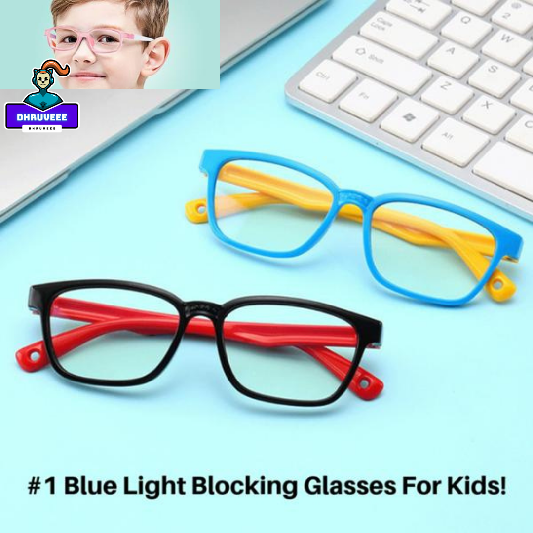 Blue Light Blocking, Anti Eyestrain, UV400 Protector Eye Glasses for Boys and Girls - Perfect For Age From 01 to 16 Years