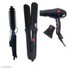 2800 Watts Black Hair Dryer And Hair Curler With Straightener Combo Set Of 3